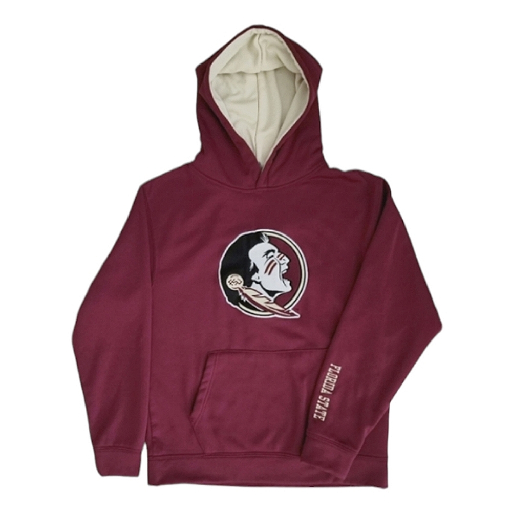 Florida State Seminoles Garnet & Gold Hooded Logo Sweatshirt YL 14-16 Adult XS/S